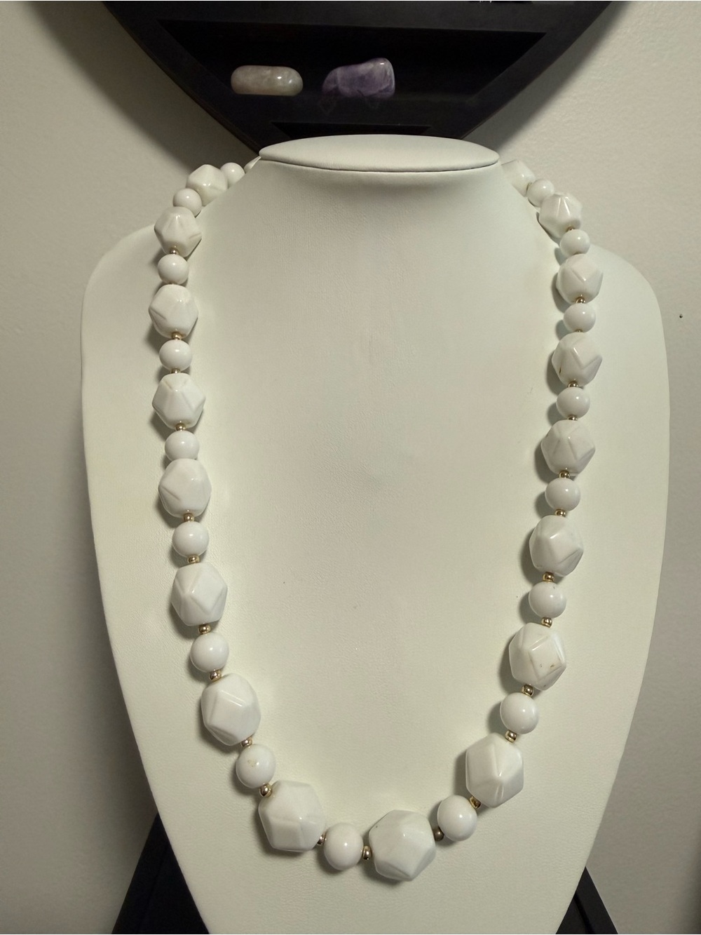 Classic White Beaded Necklace